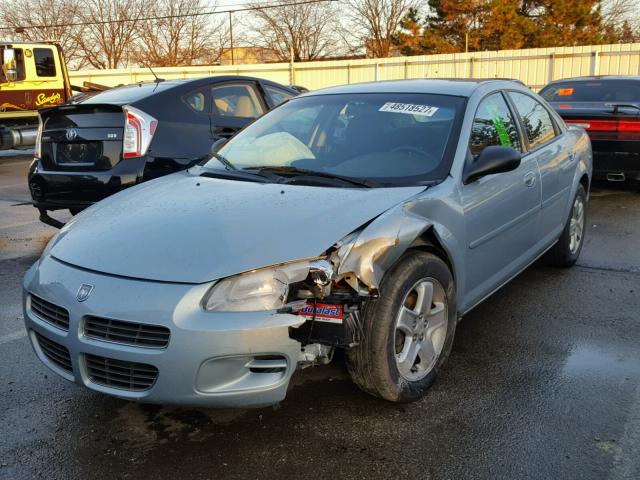 1B3EL46R92N129002 - 2002 DODGE STRATUS SE BLUE photo 2