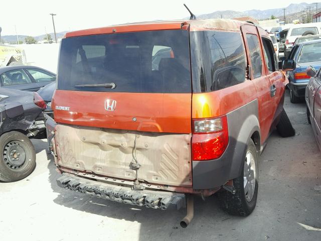 5J6YH28593L042154 - 2003 HONDA ELEMENT EX ORANGE photo 4