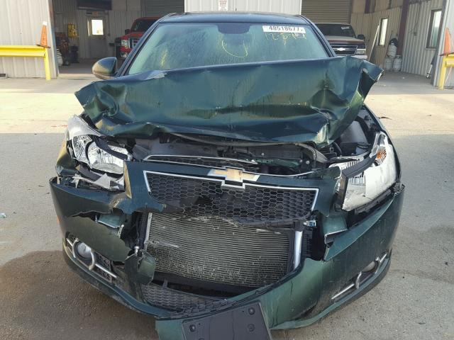 1G1PE5SB3E7440944 - 2014 CHEVROLET CRUZE LT GREEN photo 7