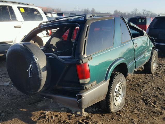 1GNCT18W5VK116669 - 1997 CHEVROLET BLAZER GREEN photo 4