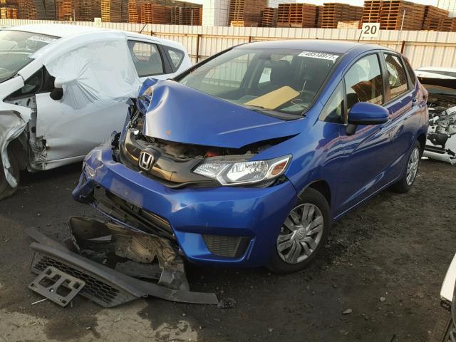 3HGGK5G54FM743131 - 2015 HONDA FIT LX BLUE photo 2