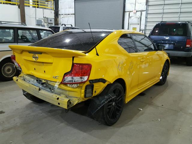 JTKJF5C77C3024025 - 2012 TOYOTA SCION TC YELLOW photo 4