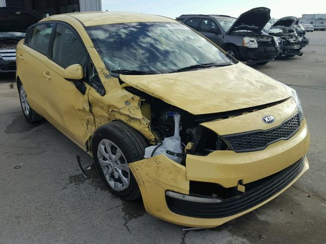 KNADM4A33G6687081 - 2016 KIA RIO LX YELLOW photo 1