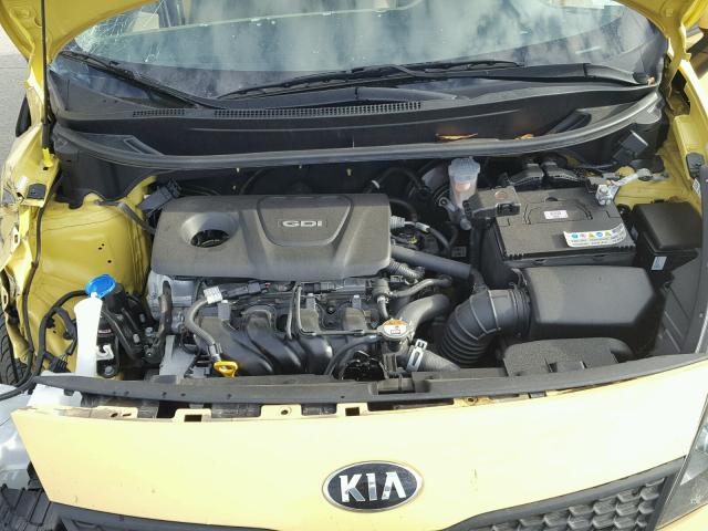 KNADM4A33G6687081 - 2016 KIA RIO LX YELLOW photo 7