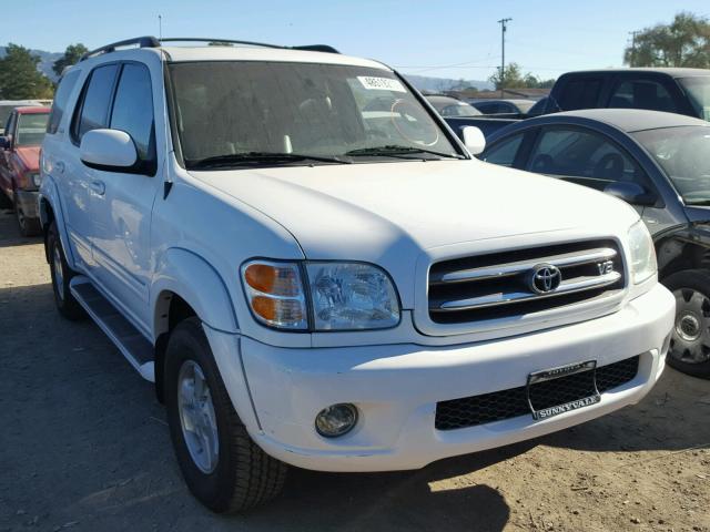 5TDBT48A92S101932 - 2002 TOYOTA SEQUOIA LI WHITE photo 1