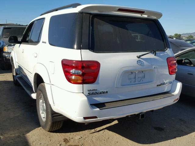 5TDBT48A92S101932 - 2002 TOYOTA SEQUOIA LI WHITE photo 3