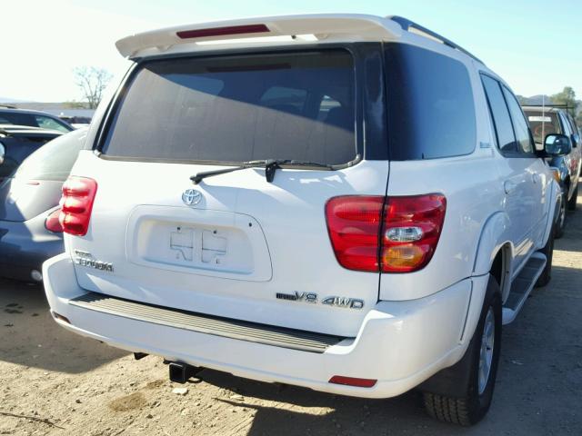 5TDBT48A92S101932 - 2002 TOYOTA SEQUOIA LI WHITE photo 4