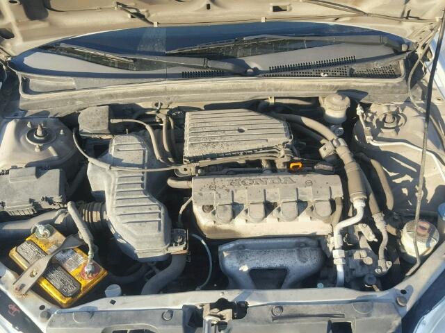 2HGES16513H535705 - 2003 HONDA CIVIC LX SILVER photo 7