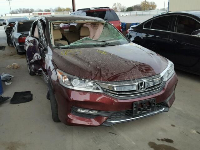 1HGCR2F84GA020690 - 2016 HONDA ACCORD EXL BURGUNDY photo 1