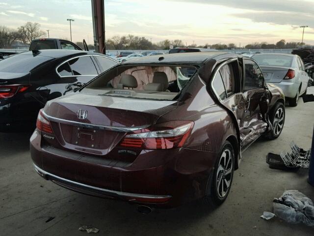 1HGCR2F84GA020690 - 2016 HONDA ACCORD EXL BURGUNDY photo 4