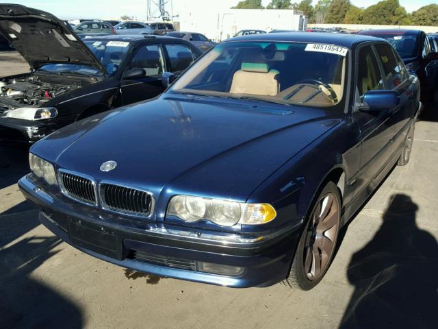 WBAGH83441DP24561 - 2001 BMW 740 IL BLUE photo 2