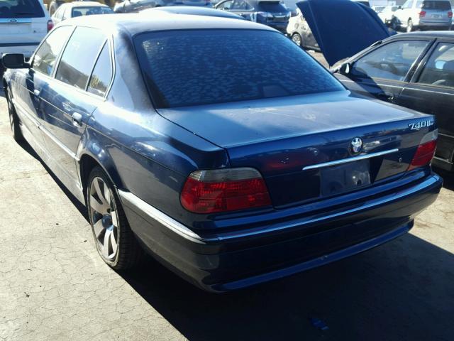 WBAGH83441DP24561 - 2001 BMW 740 IL BLUE photo 3