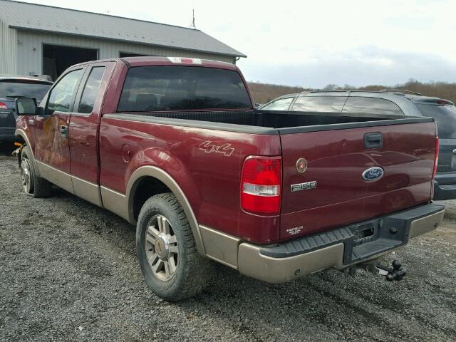 1FTPX14565NA89508 - 2005 FORD F150 BURGUNDY photo 3