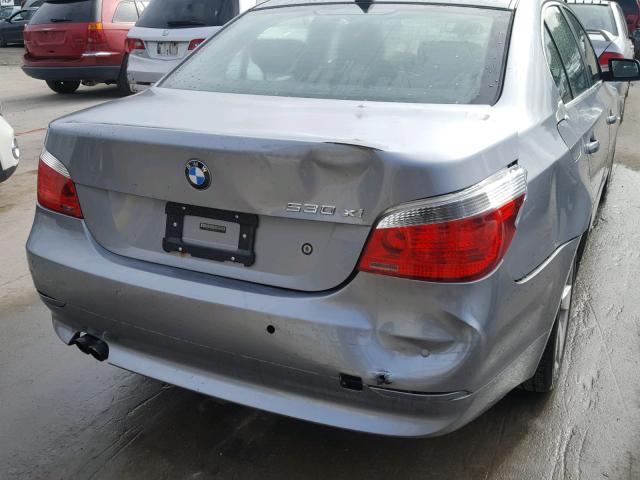 WBANF73547CU23464 - 2007 BMW 530 XI SILVER photo 9