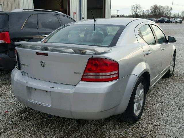 1B3LC56KX8N603368 - 2008 DODGE AVENGER SX SILVER photo 4