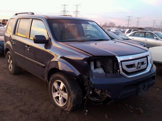 5FNYF4H42AB026957 - 2010 HONDA PILOT EX BLUE photo 1