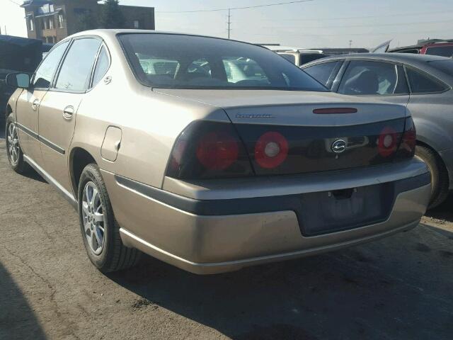 2G1WF52E559339535 - 2005 CHEVROLET IMPALA TAN photo 3