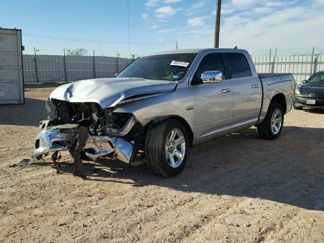 1C6RR6LT9HS723536 - 2017 RAM 1500 SLT SILVER photo 2