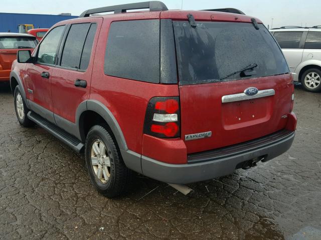 1FMEU63E46UB13029 - 2006 FORD EXPLORER X RED photo 3