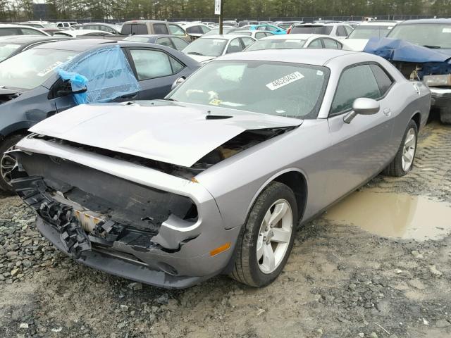 2C3CDYAG3DH582127 - 2013 DODGE CHALLENGER SILVER photo 2