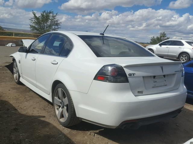 6G2EC57Y39L203070 - 2009 PONTIAC G8 GT WHITE photo 3