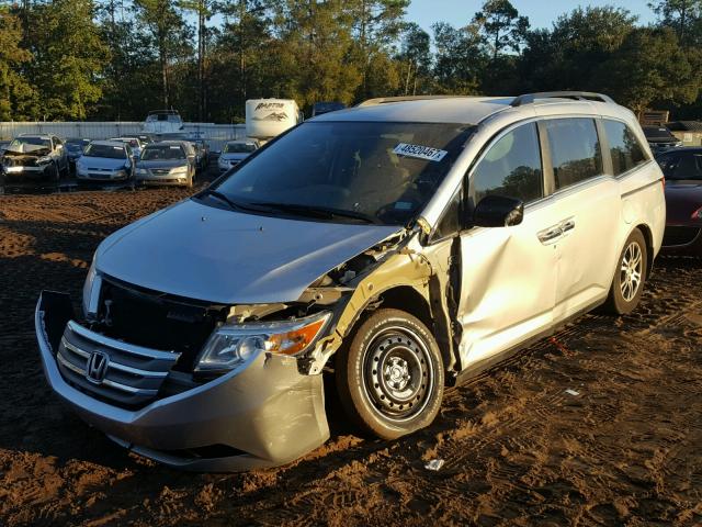 5FNRL5H48DB059632 - 2013 HONDA ODYSSEY EX SILVER photo 2