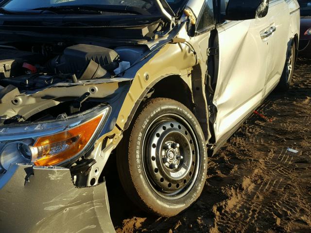 5FNRL5H48DB059632 - 2013 HONDA ODYSSEY EX SILVER photo 9