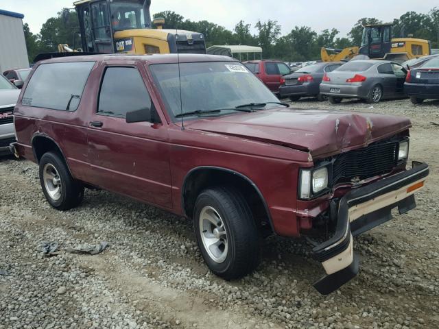 1GNCS18Z3L8124695 - 1990 CHEVROLET BLAZER S10 BURGUNDY photo 1