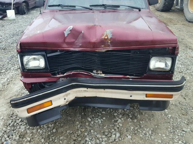 1GNCS18Z3L8124695 - 1990 CHEVROLET BLAZER S10 BURGUNDY photo 7