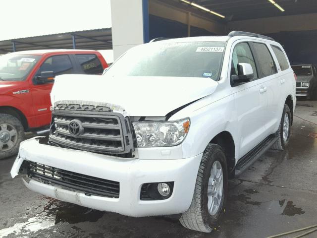 5TDZY5G12DS048498 - 2013 TOYOTA SEQUOIA SR WHITE photo 2