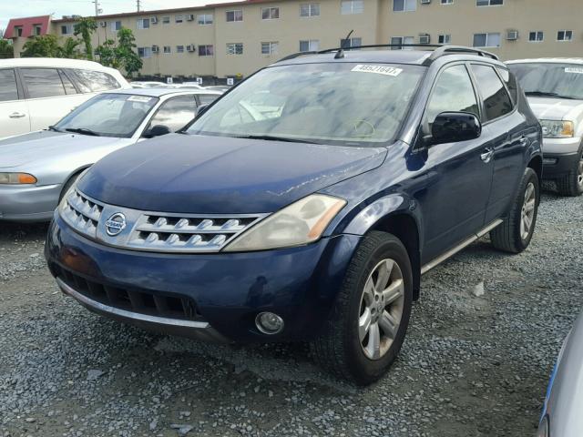 JN8AZ08T66W403807 - 2006 NISSAN MURANO SL BLUE photo 2