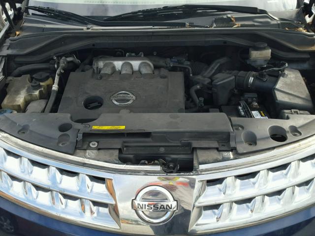 JN8AZ08T66W403807 - 2006 NISSAN MURANO SL BLUE photo 7