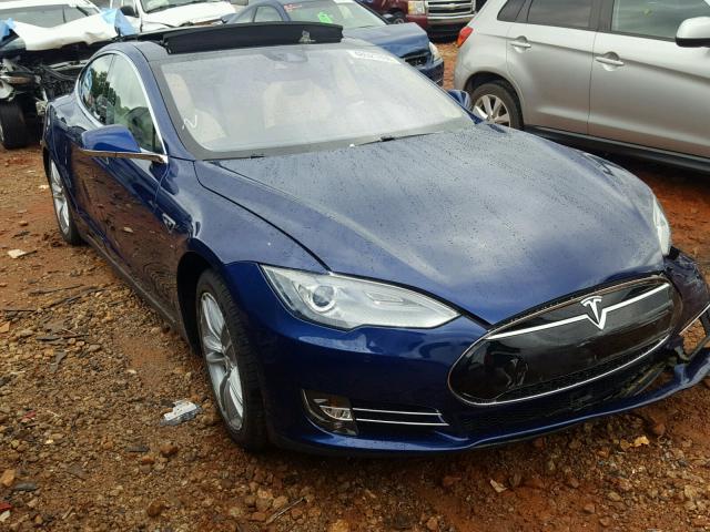 5YJSA1E22GF133635 - 2016 TESLA MODEL S ლურჯი ფოტო 1