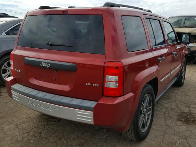 1J4FF48B49D192268 - 2009 JEEP PATRIOT LI RED photo 4