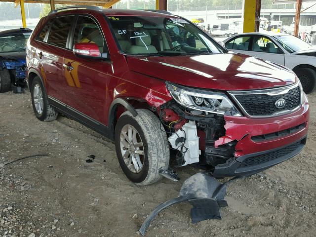 5XYKT4A69EG467784 - 2014 KIA SORENTO LX RED photo 1