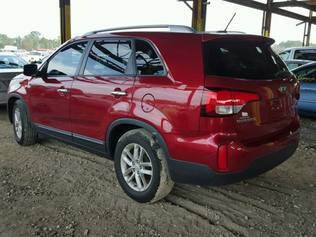 5XYKT4A69EG467784 - 2014 KIA SORENTO LX RED photo 3