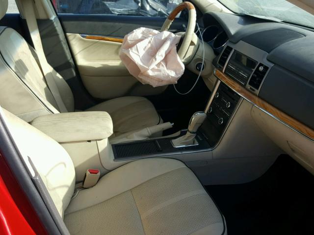 3LNHL2GC6BR766044 - 2011 LINCOLN MKZ Rojo foto 5