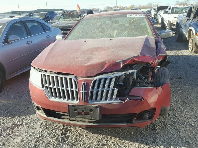 3LNHL2GC6BR766044 - 2011 LINCOLN MKZ RED photo 7