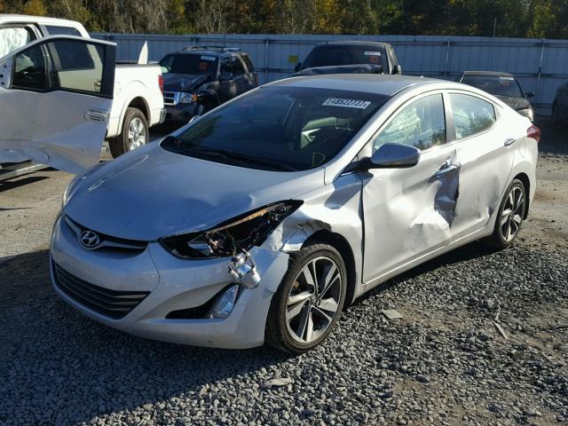 KMHDH4AE0EU138466 - 2014 HYUNDAI ELANTRA SE SILVER photo 2