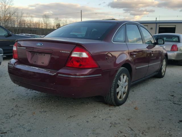 1FAFP25126G146375 - 2006 FORD FIVE HUNDR MAROON photo 4