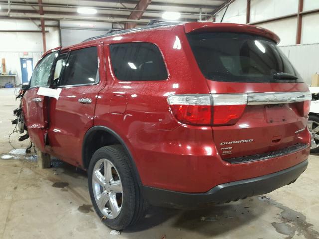 1D4RE5GG7BC599606 - 2011 DODGE DURANGO CI RED photo 3