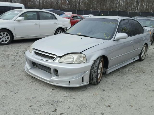 2HGEJ6619YH547413 - 2000 HONDA CIVIC BASE SILVER photo 2