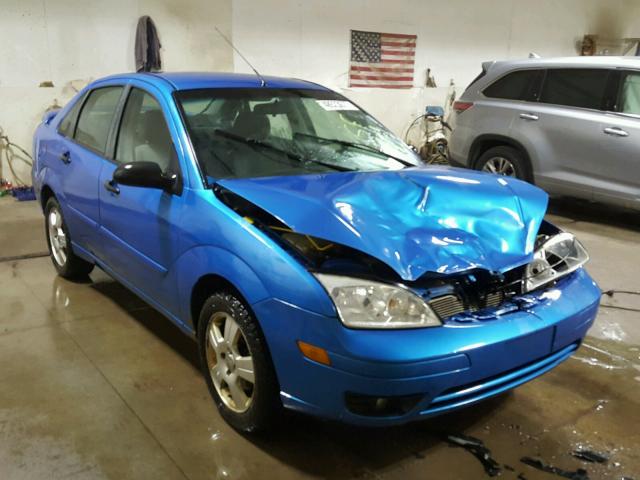 1FAFP34N37W304921 - 2007 FORD FOCUS ZX4 BLUE photo 1