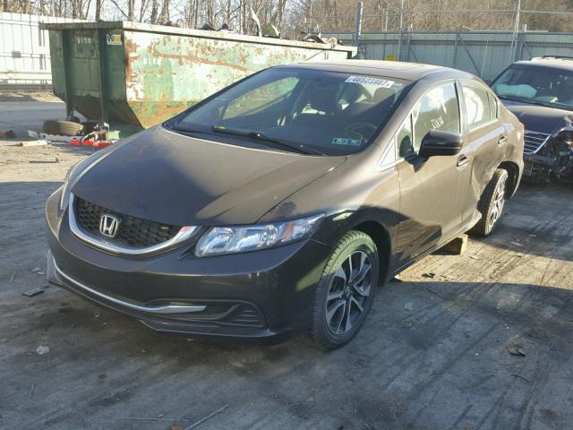 2HGFB2F82EH518810 - 2014 HONDA CIVIC EX BROWN photo 2