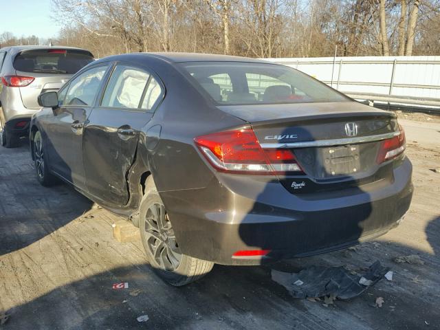 2HGFB2F82EH518810 - 2014 HONDA CIVIC EX BROWN photo 3