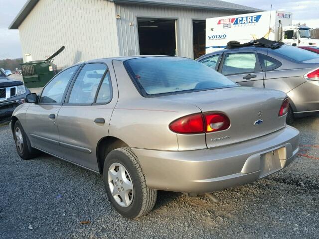 1G1JC5240Y7431457 - 2000 CHEVROLET CAVALIER BEIGE photo 3