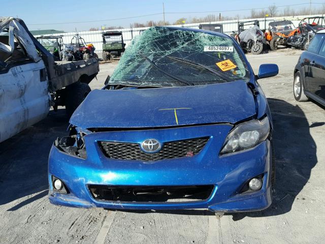 2T1BU40E59C106317 - 2009 TOYOTA COROLLA BA BLUE photo 7