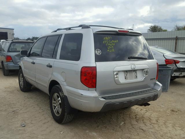 2HKYF18593H595087 - 2003 HONDA PILOT EXL SILVER photo 3