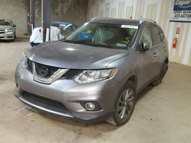 KNMAT2MV2GP683334 - 2016 NISSAN ROGUE S GRAY photo 2