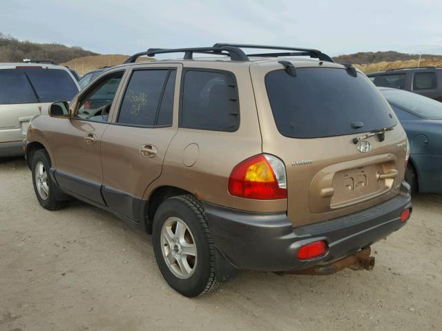 KM8SC73D03U386127 - 2003 HYUNDAI SANTA FE G GOLD photo 3